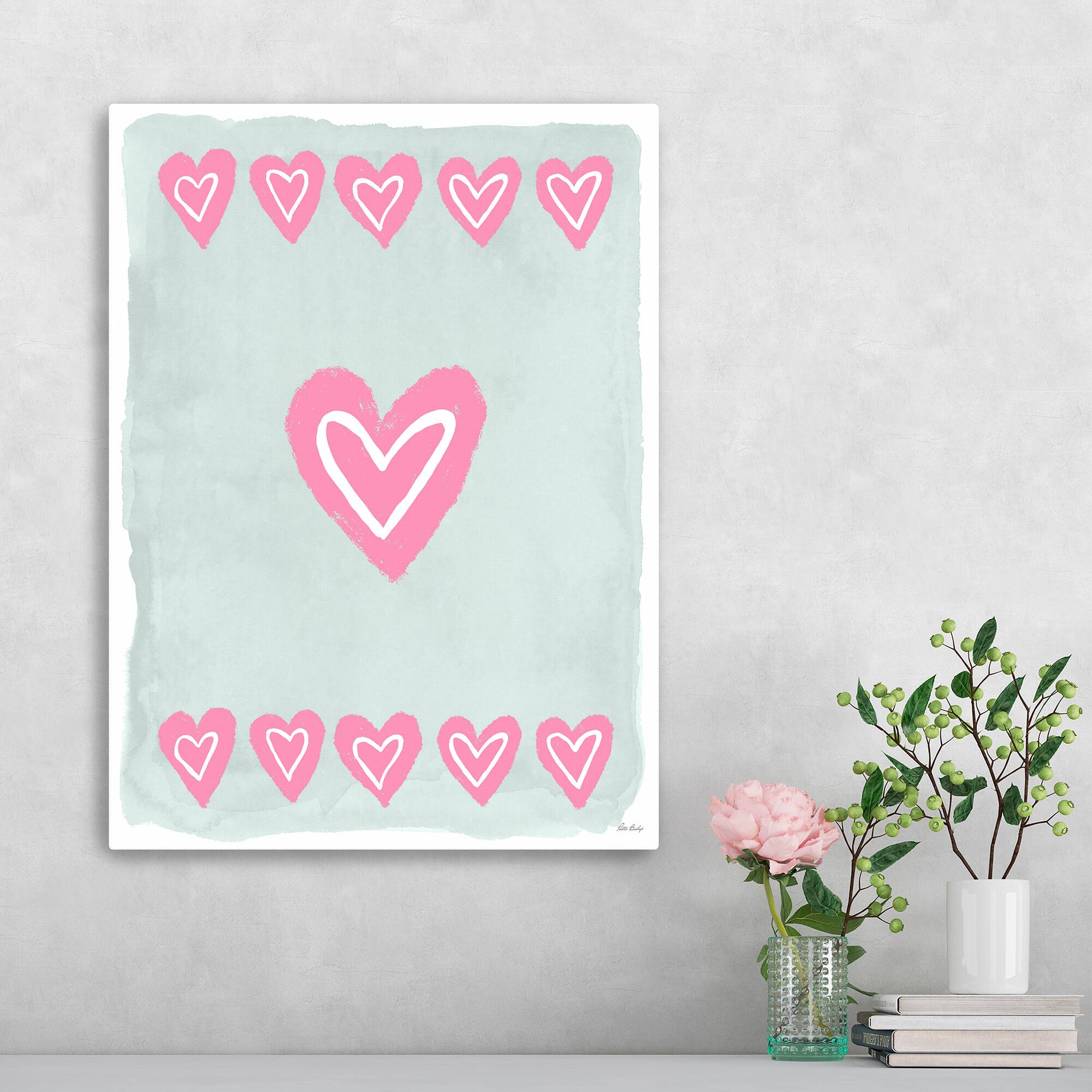 Green Heart Row Canvas Giclée Art